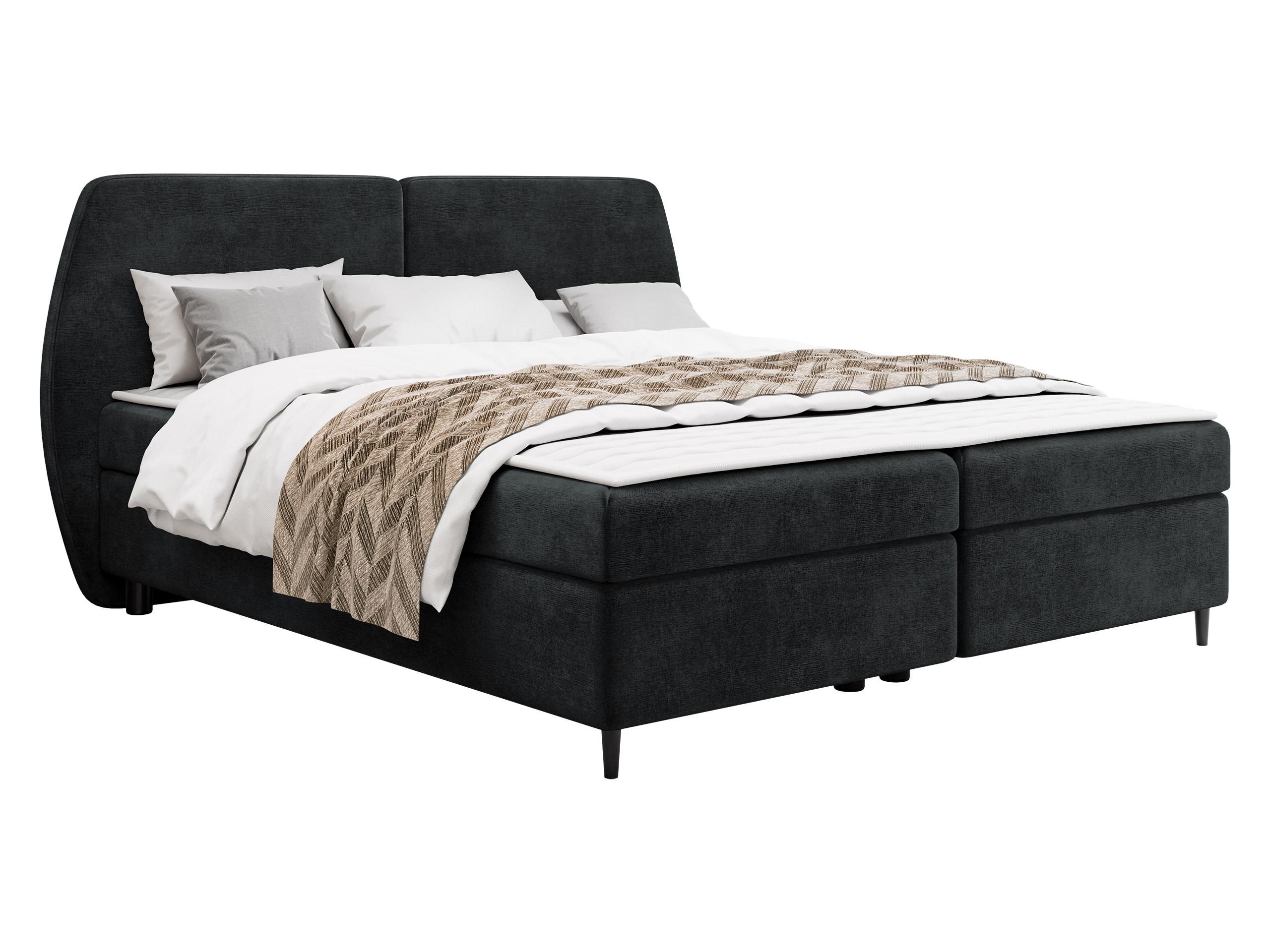 BOXBETT Madryt - H3 - Schwarz, Holz/Holzwerkstoff (160/200cm) - MIRJAN24