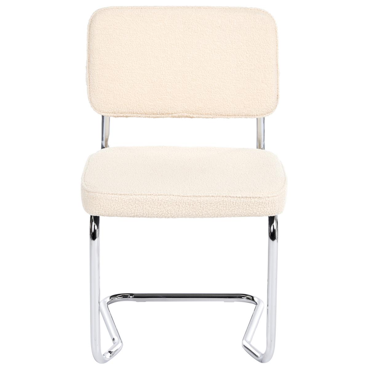 ESSZIMMERSTUHL 2er-Set Bouclé Hellbeige Irwin - Beige, Textil (50/85/53cm) - Beliani