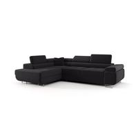 ECKSOFA Monaro Mit Schlaffunktion - Dunkelgrau, Holzwerkstoff/Textil (202/275cm) - Fun Möbel