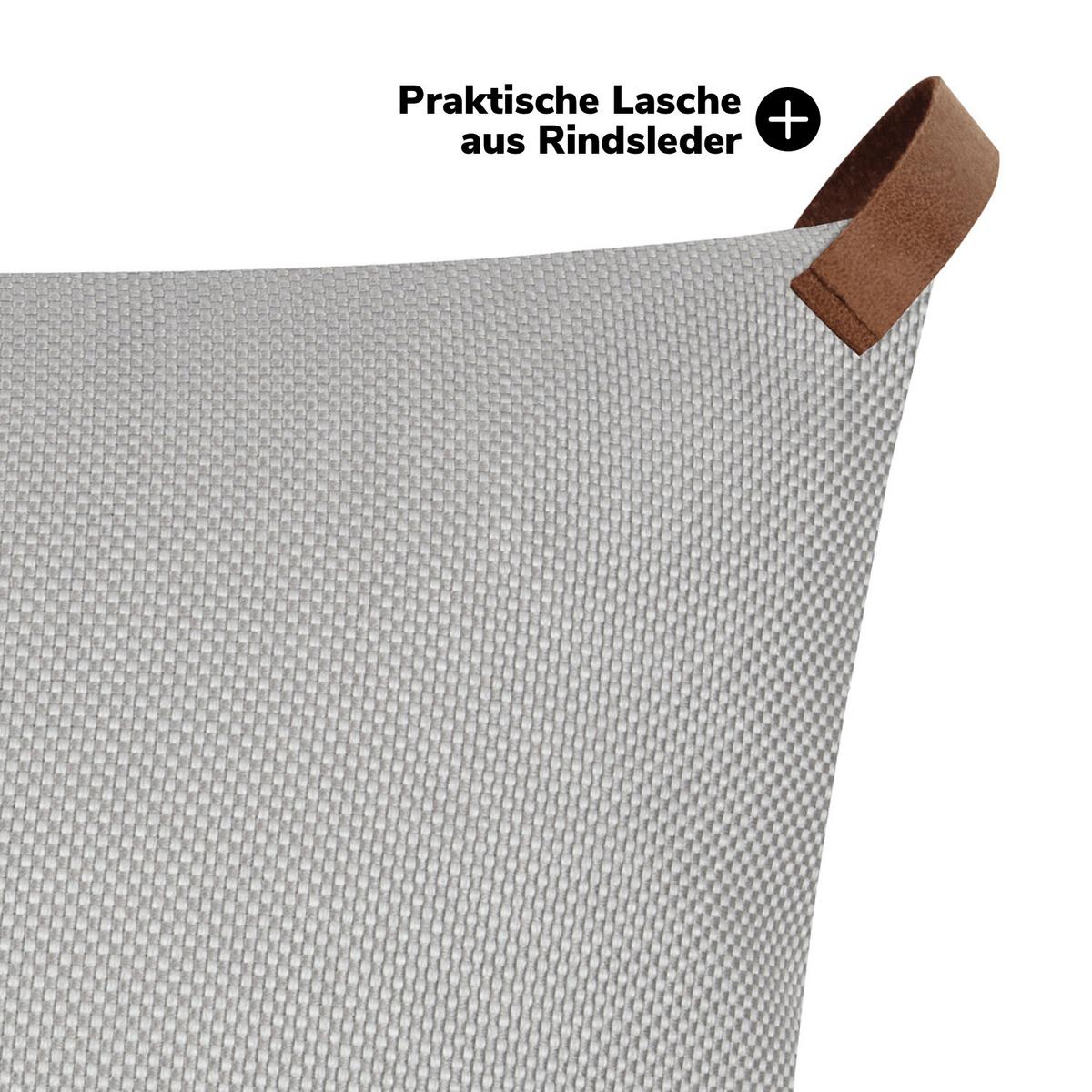 KISSENBEZUG Outdoor Das Sonnenplätzchen - Schwarz, Kunststoff (50/1cm) - Mokebo
