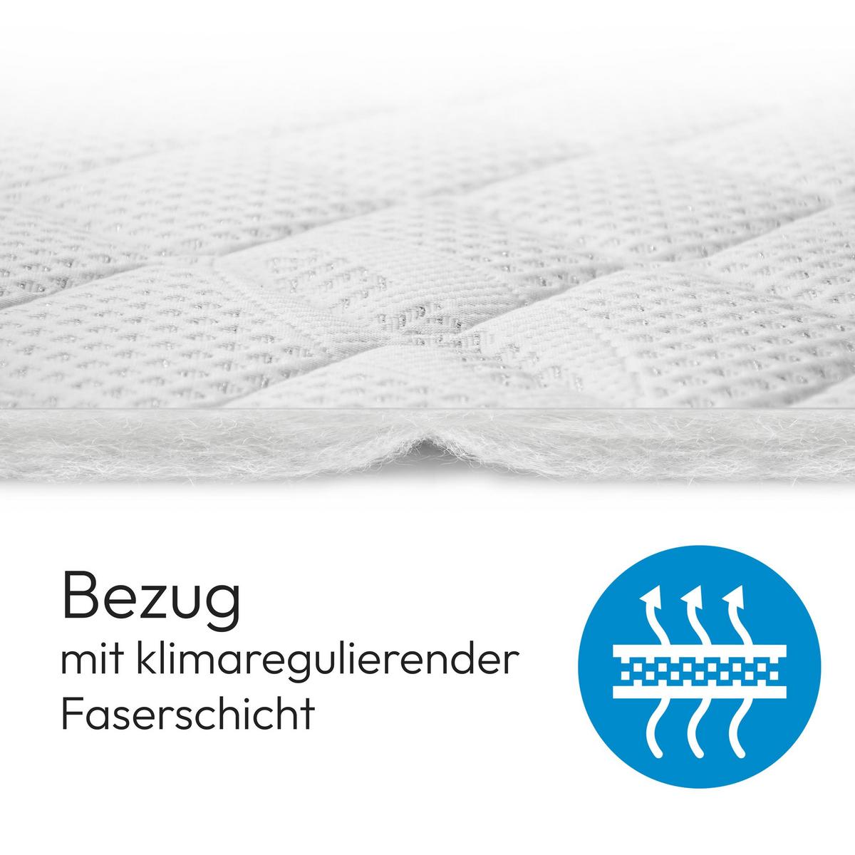 KALTSCHAUMMATRATZE Ergo+ 10 cm, Schaummatratze, H2, 160x200 - Weiß, Kunststoff (160/200cm) - Beautysofa