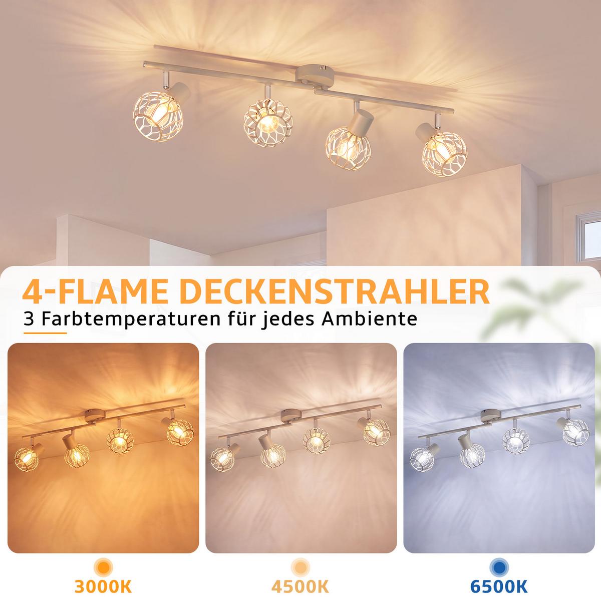 DECKENSTRAHLER Myxvin 70/10/18 cm - Grau, Metall (70/10/18cm) - ZMH