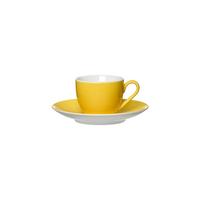 ESPRESSOTASSE MIT UNTERTASSE Doppio Gelb 80 ml - Gelb, Keramik (12/7/12cm) - Ritzenhoff Breker
