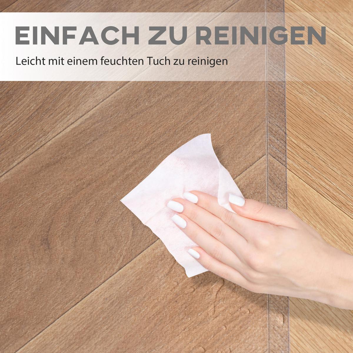 BODENSCHUTZMATTE, Bürostuhl Unterlage in Transparent, Kratzfest Stuhlunterlage - Transparent, Kunststoff (120/1/90cm) - HOMCOM