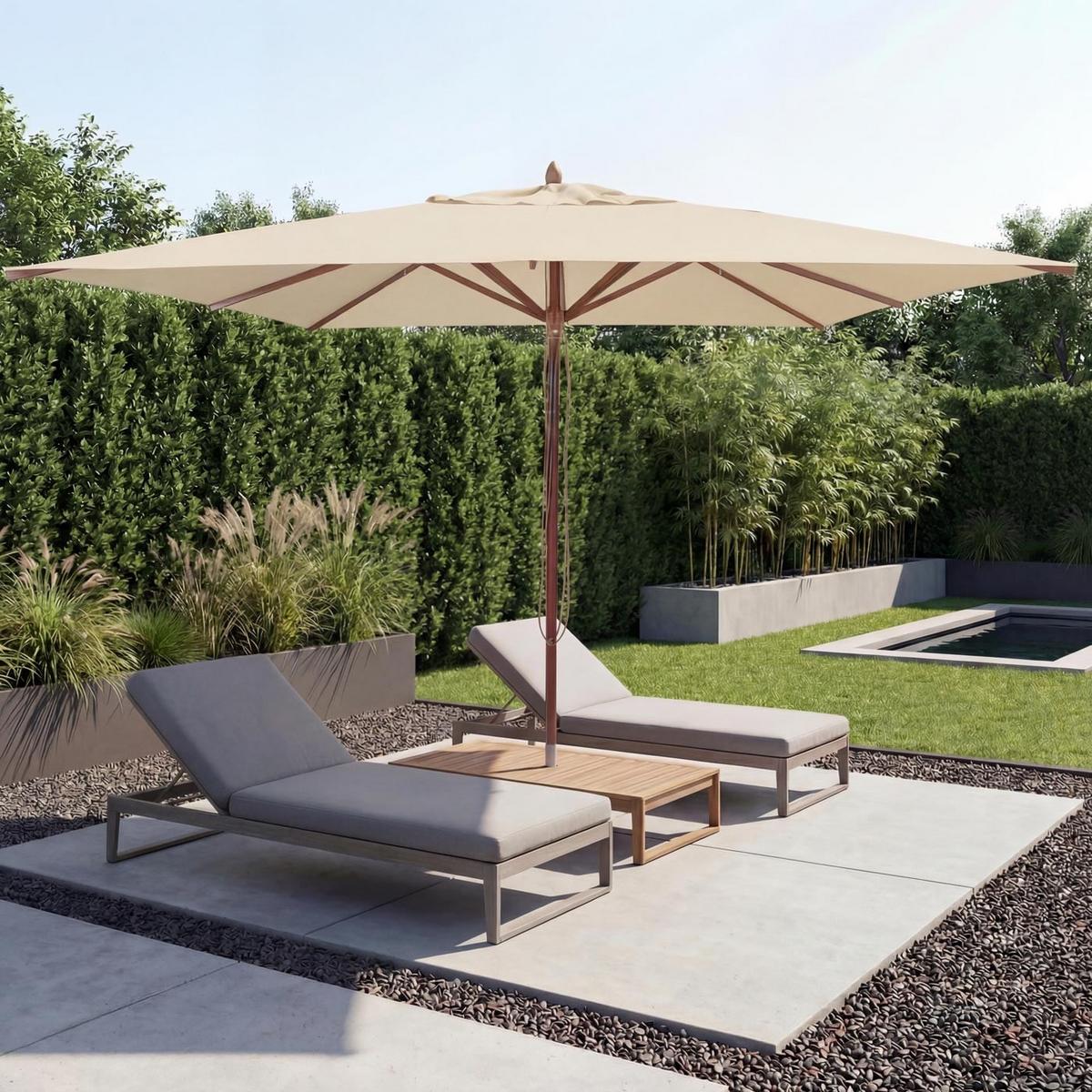 SCHIRMBEZUG C57B Creme - Creme, Textil (300/300cm) - MCW