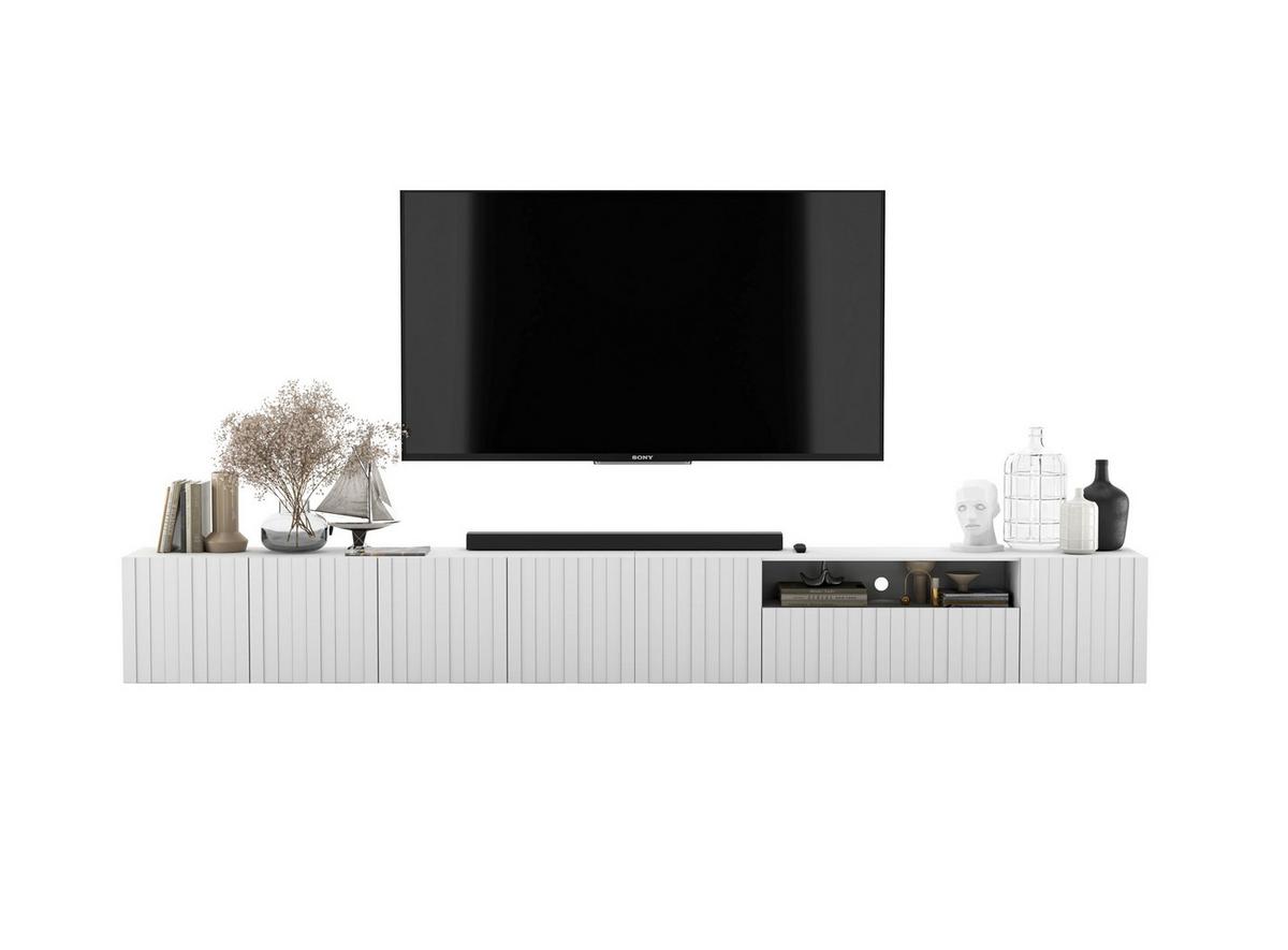 TV-LOWBOARD 2-er Set Elpis2 Weiß Matt Glamour 150 cm - Weiß, Holzwerkstoff (300/37.5/36.5cm) - Meble Lindner
