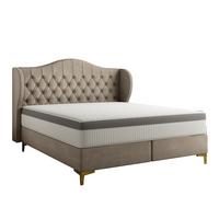 POLSTERBETT Pelagio In Whisper - Braun, Holzwerkstoff/Textil (180/200cm) - Fun Möbel