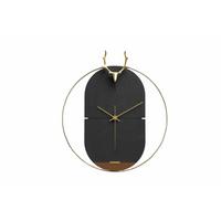 WANDUHR Design Schwarz 46/51 cm - Schwarz, Holzwerkstoff/Metall (45.5/50.8/2cm) - ONZENO