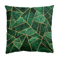 KISSENBEZUG Dunkler Smaragd mit Gold 40/40 cm - Grün, Textil (40/40cm) - Bilderwelten