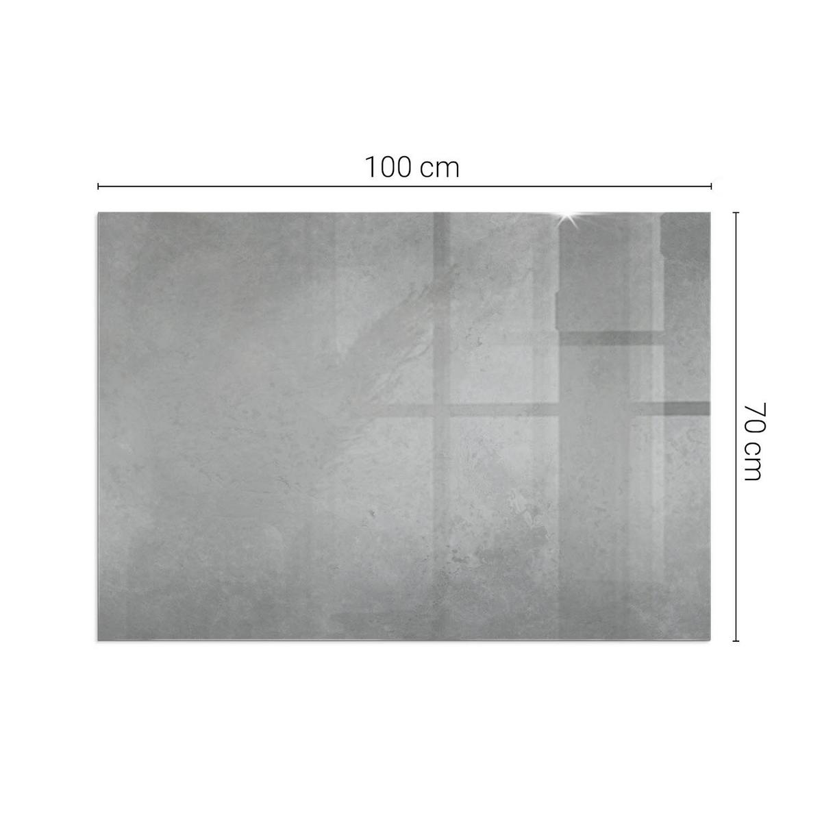 GLASPLATTE für Kamin 100x70 cm - Grau, Glas (100/70/0.4cm) - TULUP