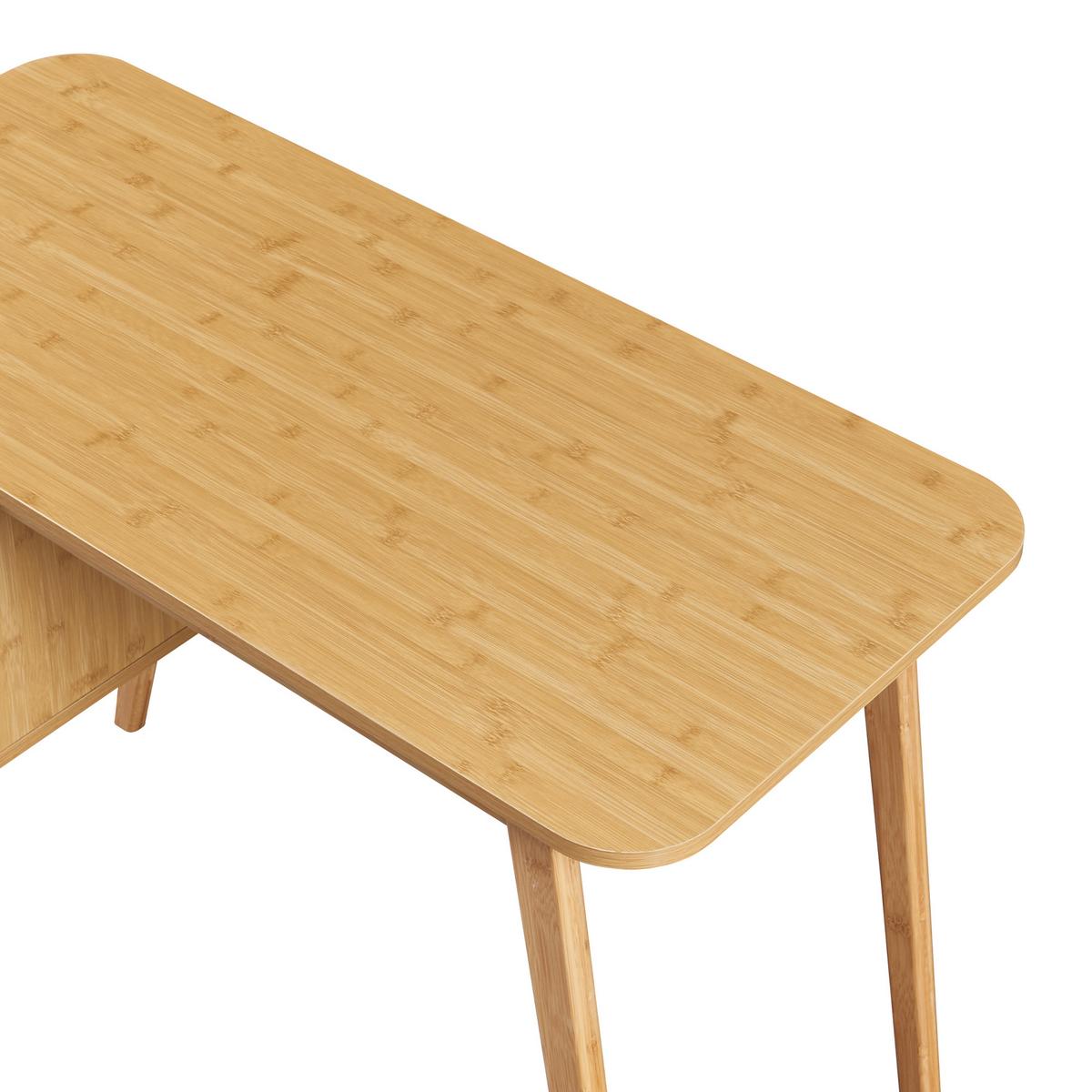 SCHREIBTISCH Tysvær - Blau, Holz/Holzwerkstoff (48/105/75cm) - [en.casa]
