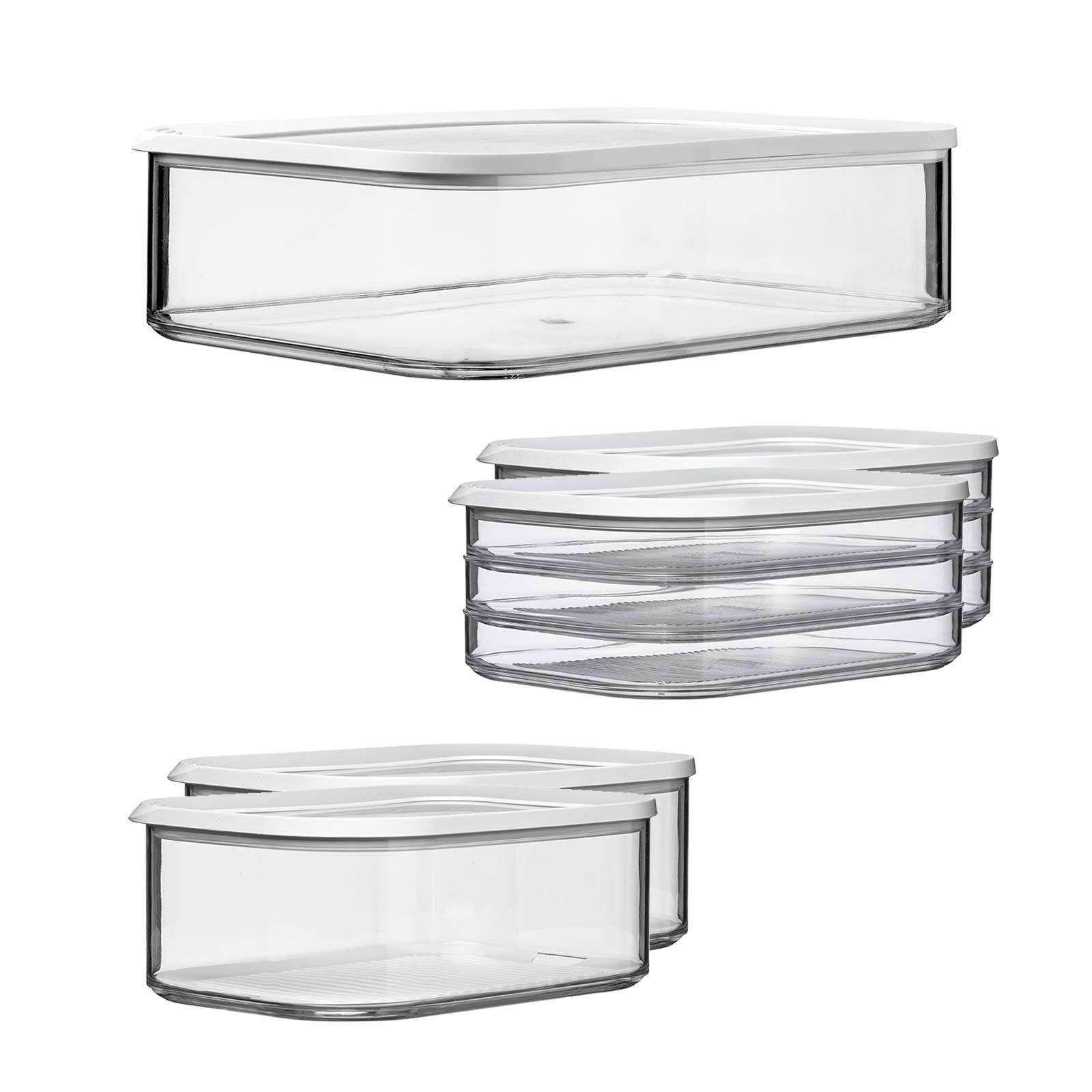 AUFSCHNITTDOSEN Modula transparent 5er Set - Transparent, Kunststoff (2/2/2cm) - Mepal
