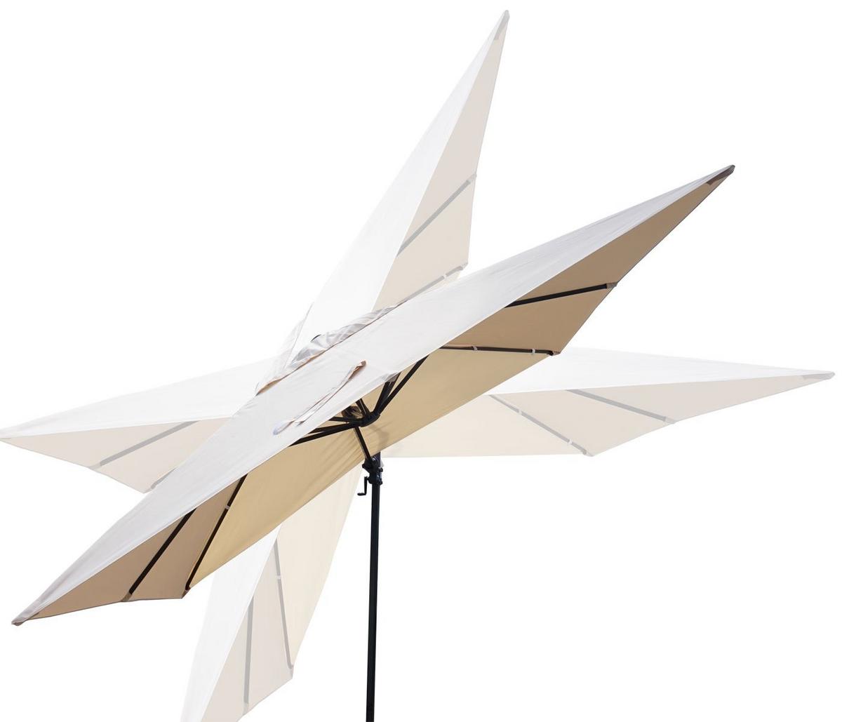 AMPELSCHIRM Cremeweiß 300/400 cm - Weiß, Textil (400/360cm) - MCW