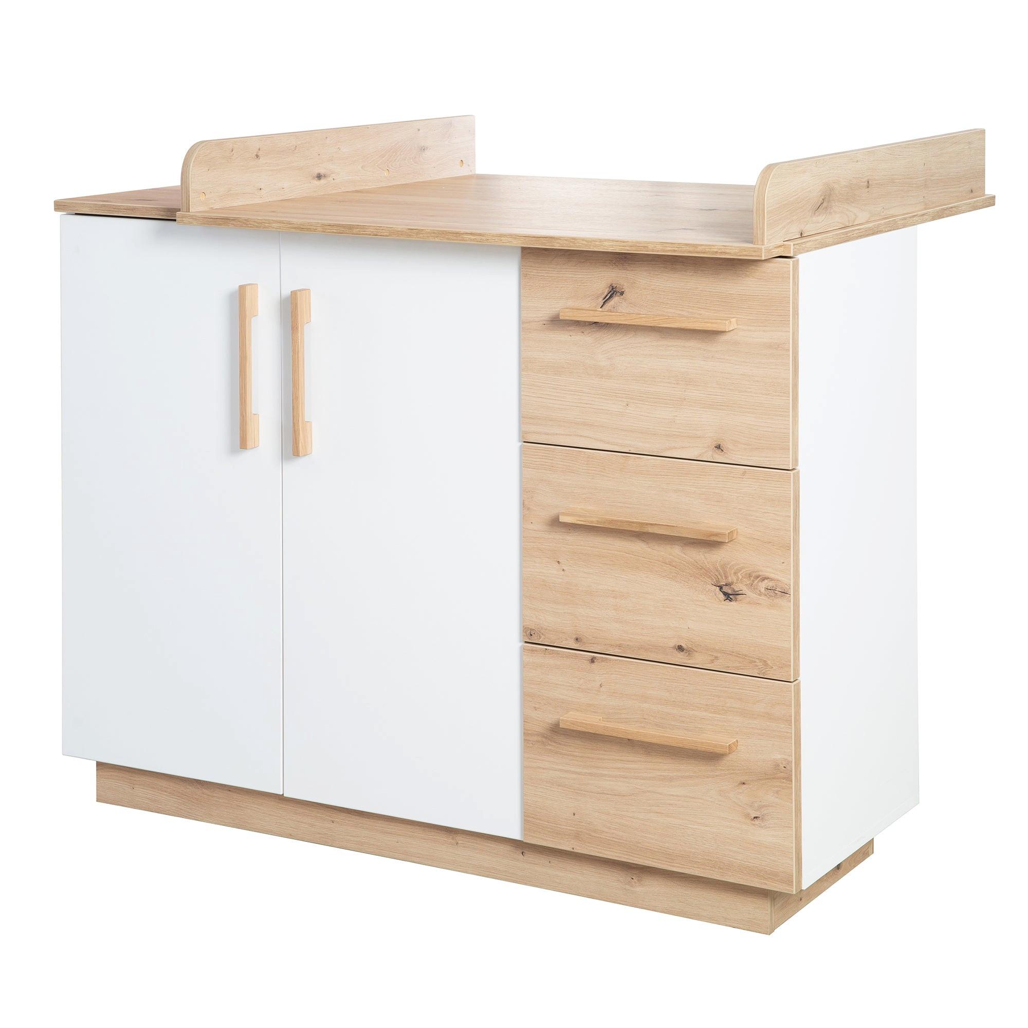 WICKELKOMMODE Lion - Weiß, Holz/Holzwerkstoff (117.5/103/79cm) - Roba