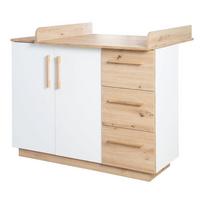 WICKELKOMMODE Lion - Weiß, Holz/Holzwerkstoff (117.5/103/79cm) - Roba