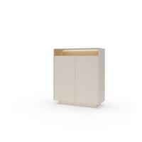 KOMMODE PORTA 103,2/119,2/39,5cm mit Schubladen 2 Türen Beige - Eichefarben/Beige, Holzwerkstoff (103.2/119.2/39.5cm) - MASSENO