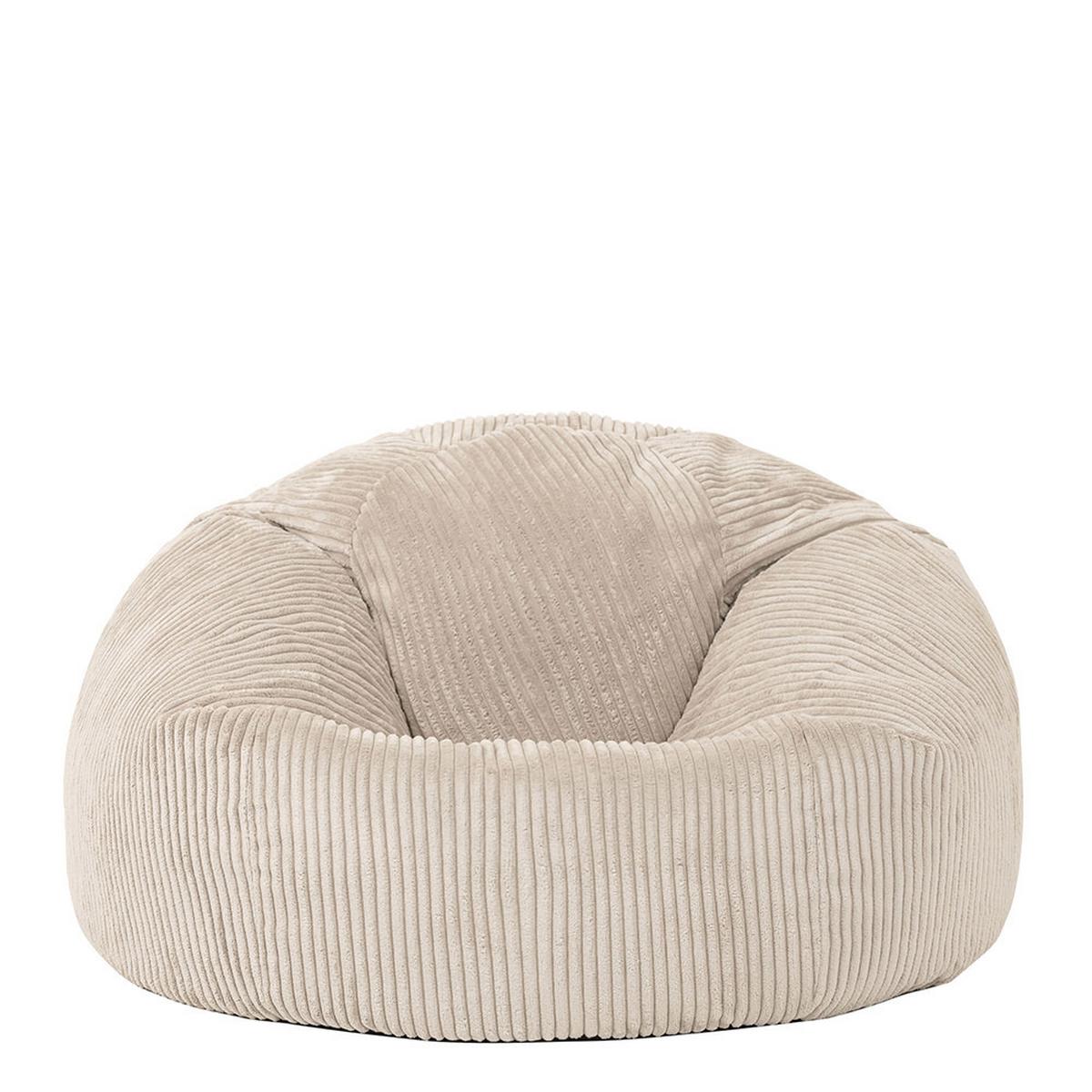 SITZSACK Klassisch Sessel aus Cord 2-tlg. - Beige, Textil (85/50/85cm) - icon