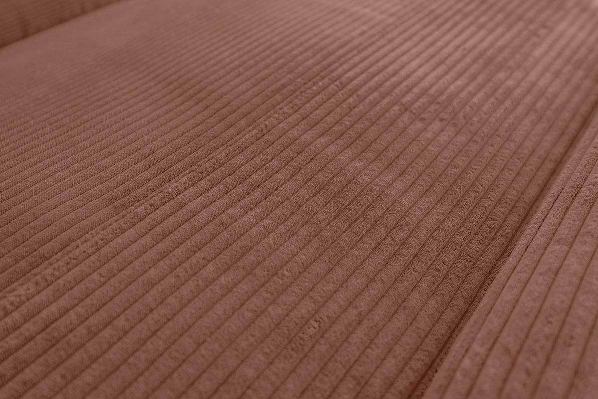 ECKSOFA LAISKA Braun Cord - Schwarz/Braun, Textil/Metall (282/177cm) - KAWOLA