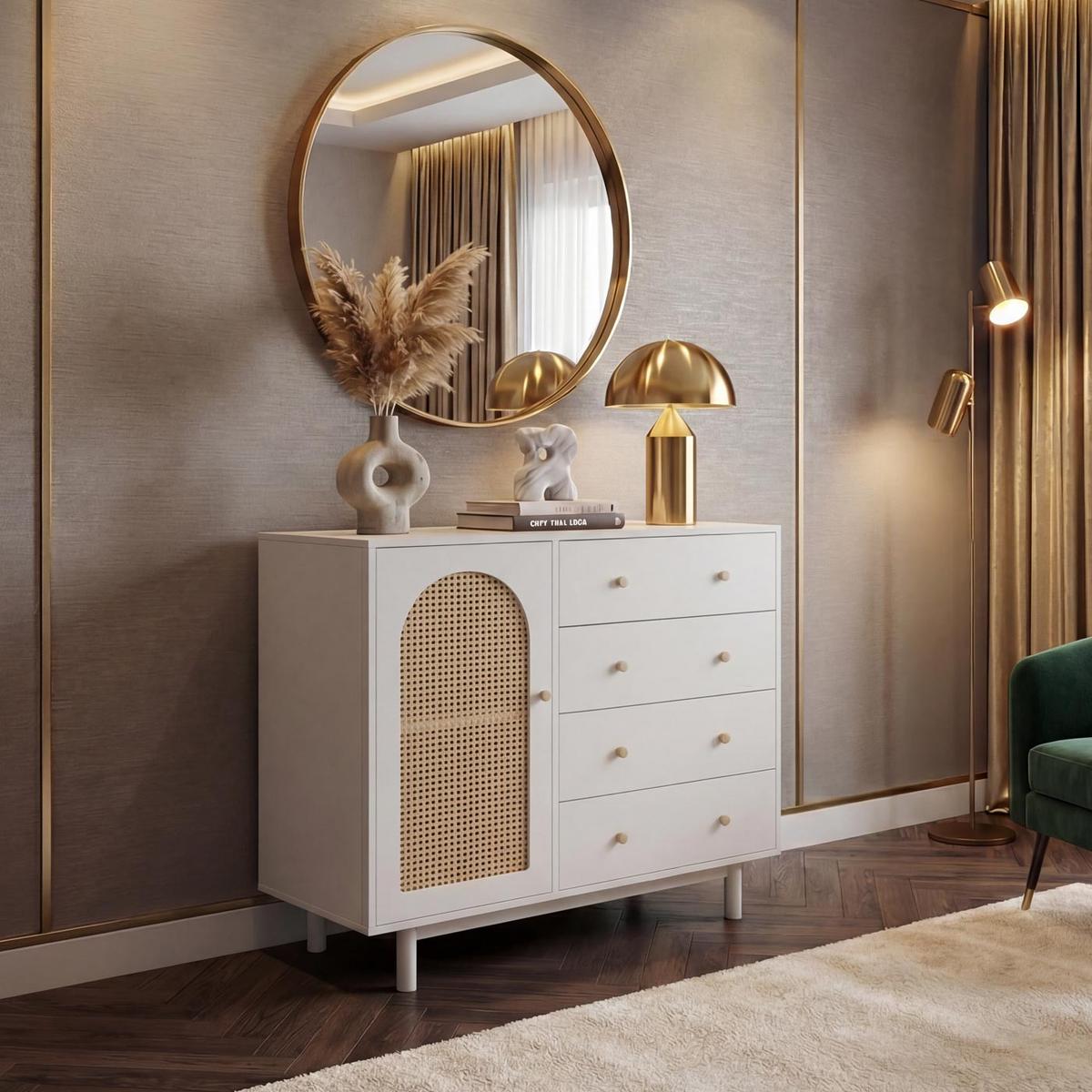 KOMMODE Weiß - Weiß, Holz (100/95/40cm) - MCW