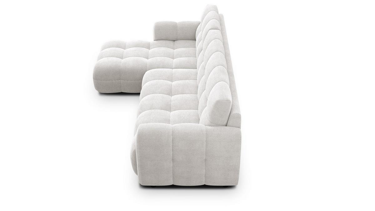 ECKSOFA MELLOW 4-Sitzer, creme - Creme/Schwarz, Holz/Textil (262/156cm) - Wozimo