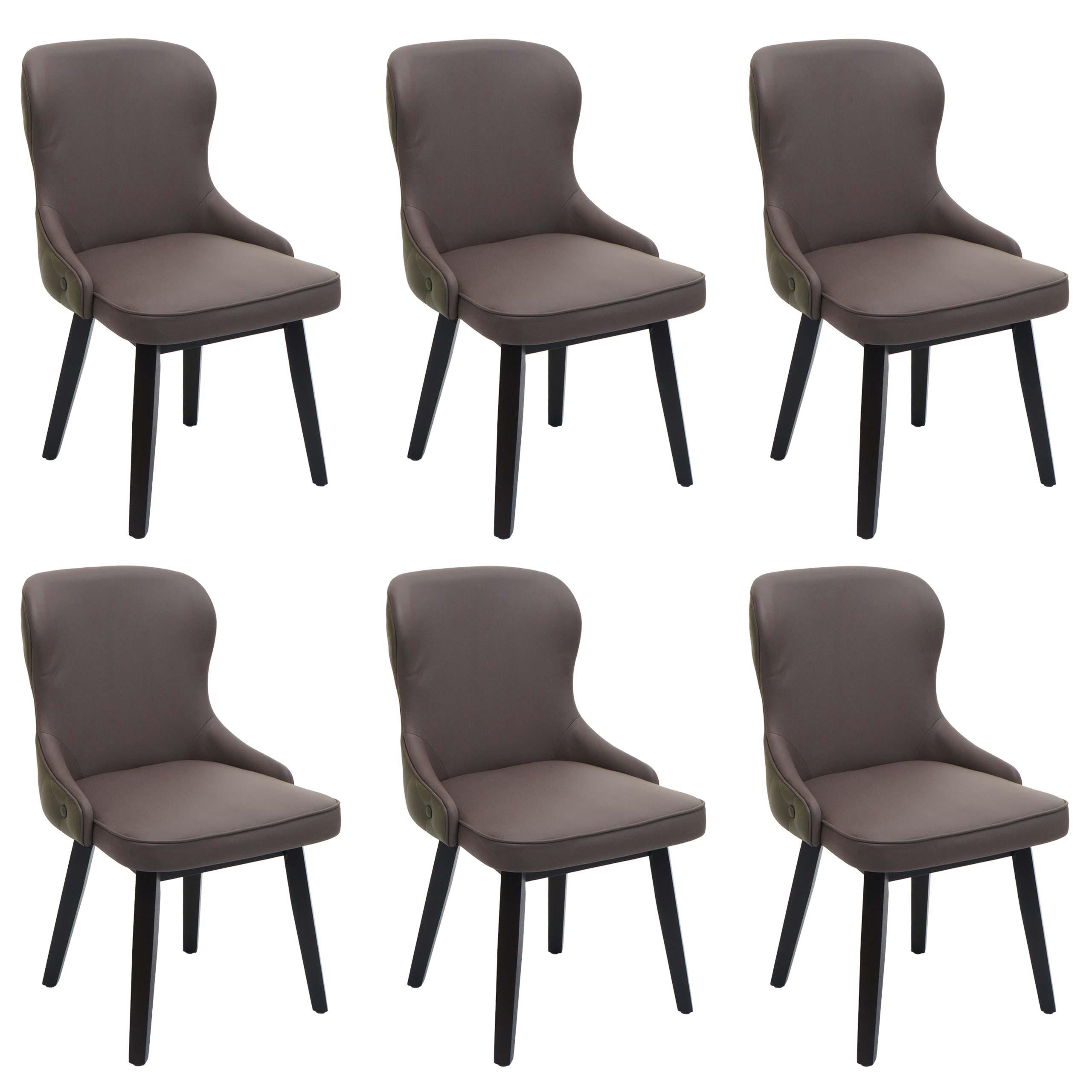 ESSZIMMERSTUHL Dunkelgrün, Grau 6er-Set - Dunkelgrün/Grau, Textil (53/86/53cm) - MCW