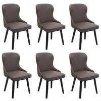 ESSZIMMERSTUHL Dunkelgrün, Grau 6er-Set - Dunkelgrün/Grau, Textil (53/86/53cm) - MCW