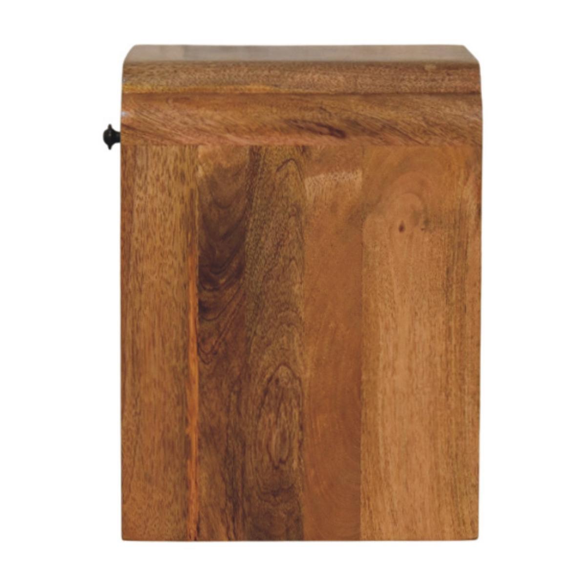 NACHTTISCH Massivholz Newton Mini Oak-ish, 1 Schublade und Offenes Regal, Beige - Eichefarben/Beige, Mangoholz/Holz (30/40/30cm) - Artisan Furniture