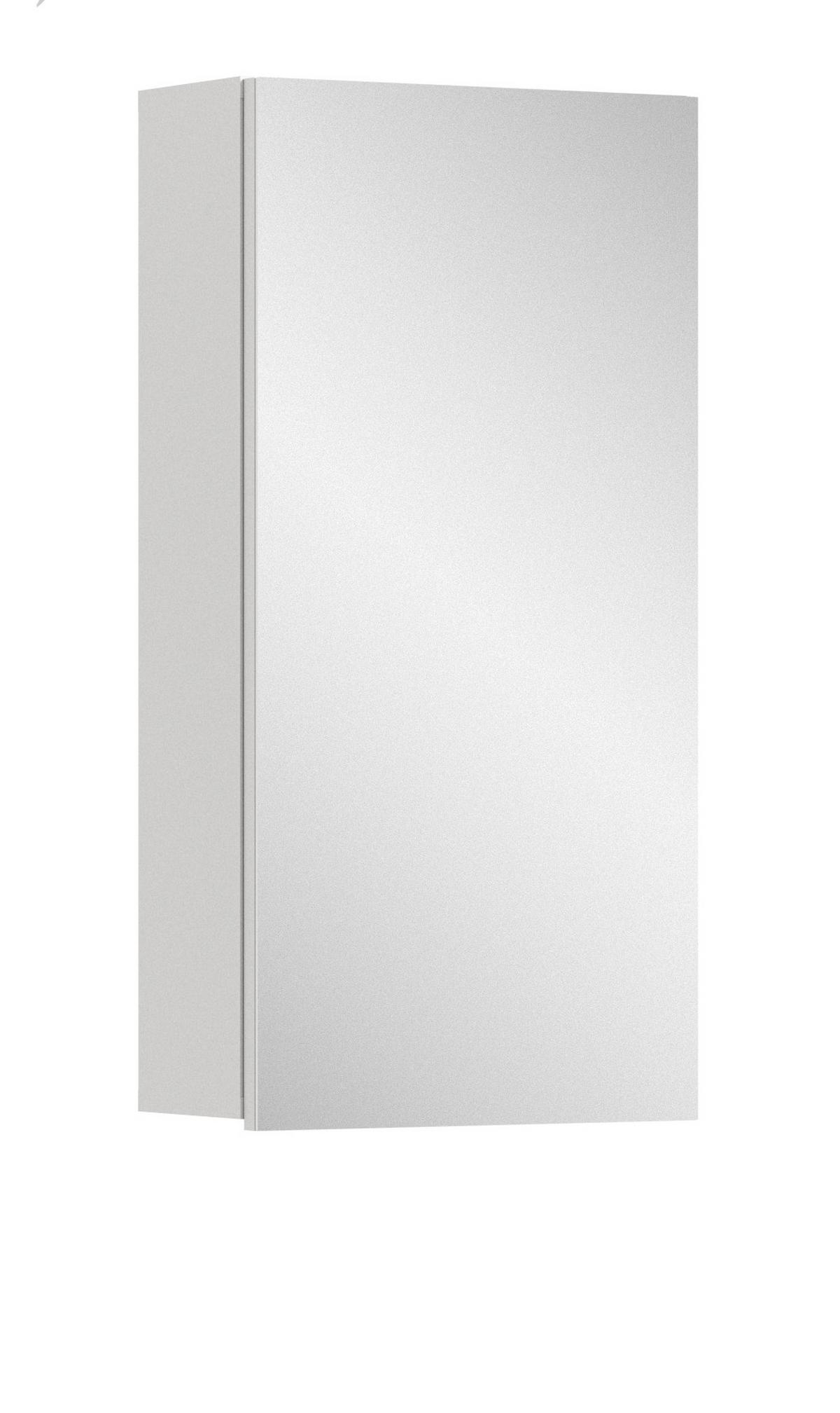SPIEGELSCHRANK weiß 38 x 77 cm, Badschrank 1-türig mit Spiegel - Weiß, Glas/Holzwerkstoff (38/77/18cm) - Inn.Furn