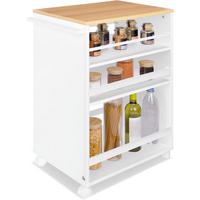 UNIVERSALWAGEN Bengt Weiß-Eiche - Multicolor/Weiß, Naturmaterialien/Holz (38/79/50cm) - BoMoe