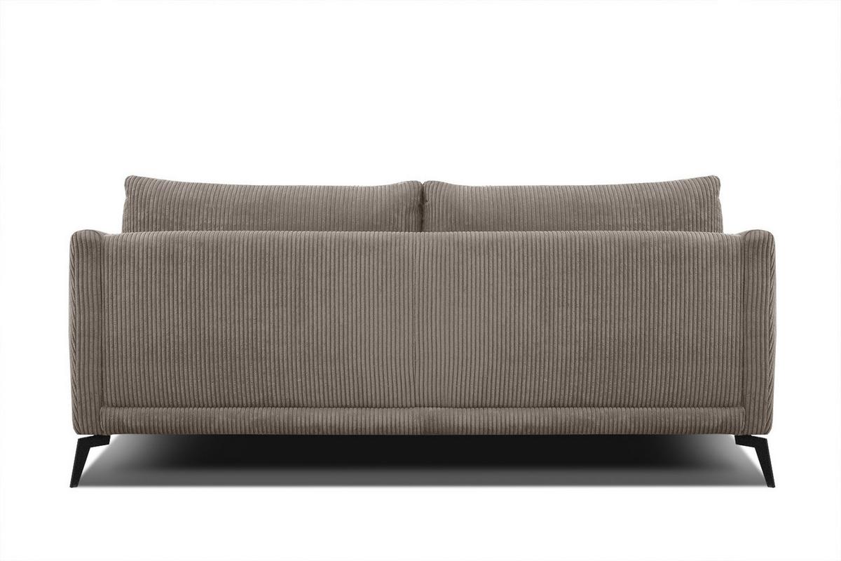 SOFA VILT 3-Sitzer, taupe - Taupe/Schwarz, Holzwerkstoff/Textil (202/89/94cm) - Wozimo