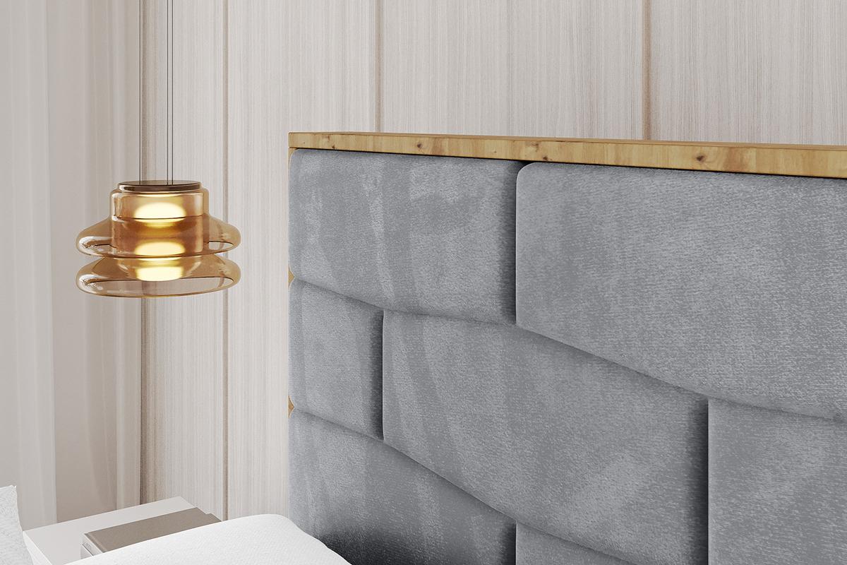 POLSTERBETT mit Bettkasten und Lattenrost, Boxbett ohne Matratze - ENZO8 180x200 Grau - Grau, Holzwerkstoff/Textil (180/200cm) - ALTDECOR