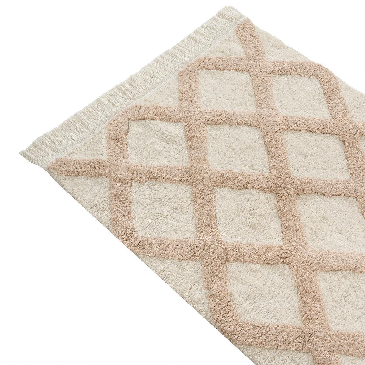 KINDERTEPPICH Beige 55/120 cm Baumwolle Punsari - Beige, Textil (55/120cm) - Beliani