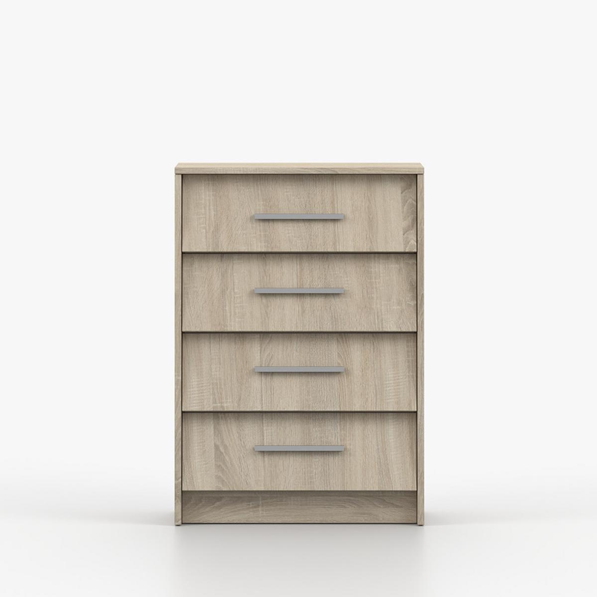 SCHUHSCHRANK 01 60 cm, 60/86/36, 4 Schubladen , Sonoma Eiche - Sonoma Eiche, Holzwerkstoff (60/86/36cm) - imoebel24