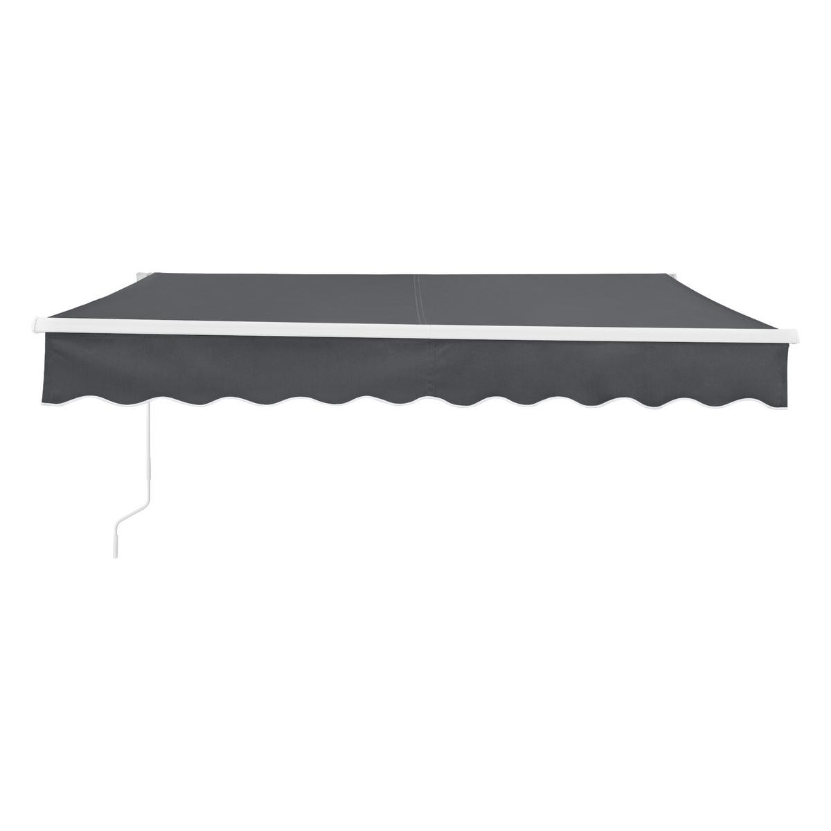 GELENKARMMARKISE Bitonto - Dunkelgrau, Textil/Metall (300/0.1/250cm) - [en.casa]