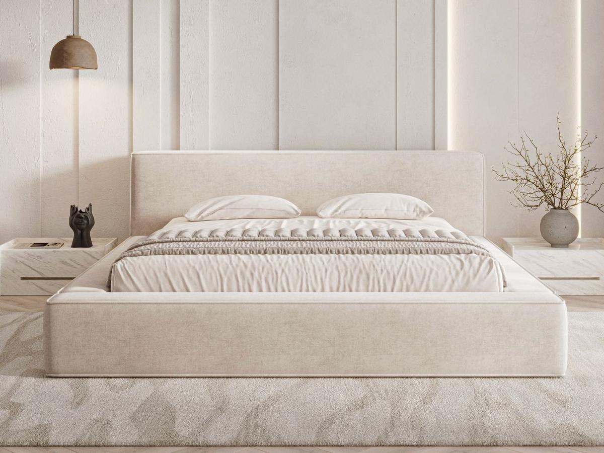 POLSTERBETT Mali 140x200 Beige - Beige, Textil (140/200cm) - Graingold
