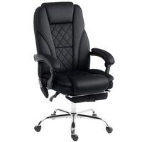 BÜROSTUHL mit Massagefunktion Schwarz - Silberfarben/Schwarz, Textil/Metall (67/119/72cm) - Vinsetto