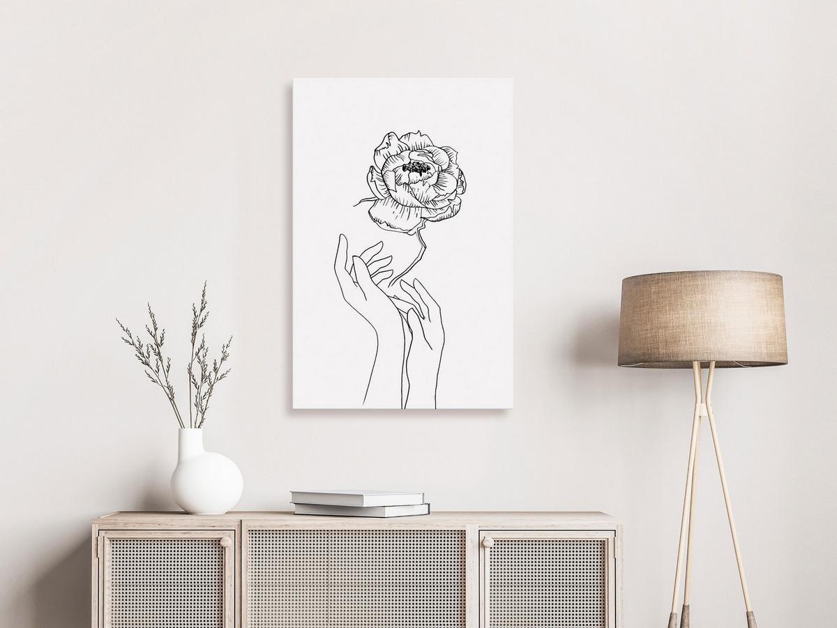 KUNSTDRUCK Schwarz-Weiß 40/60 cm - Schwarz, Textil (40/60cm) - KUNSTLOFT