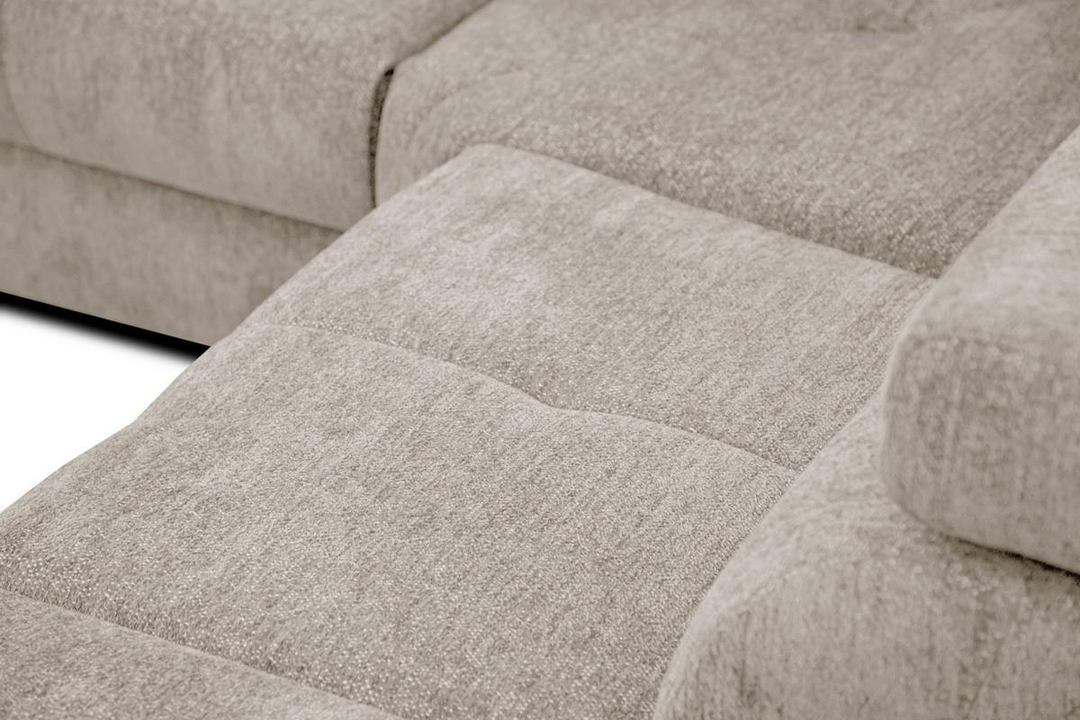 ECKSOFA CALVERA 5-Sitzer, ecru - Ecru, Holzwerkstoff/Textil (298/239cm) - Wozimo