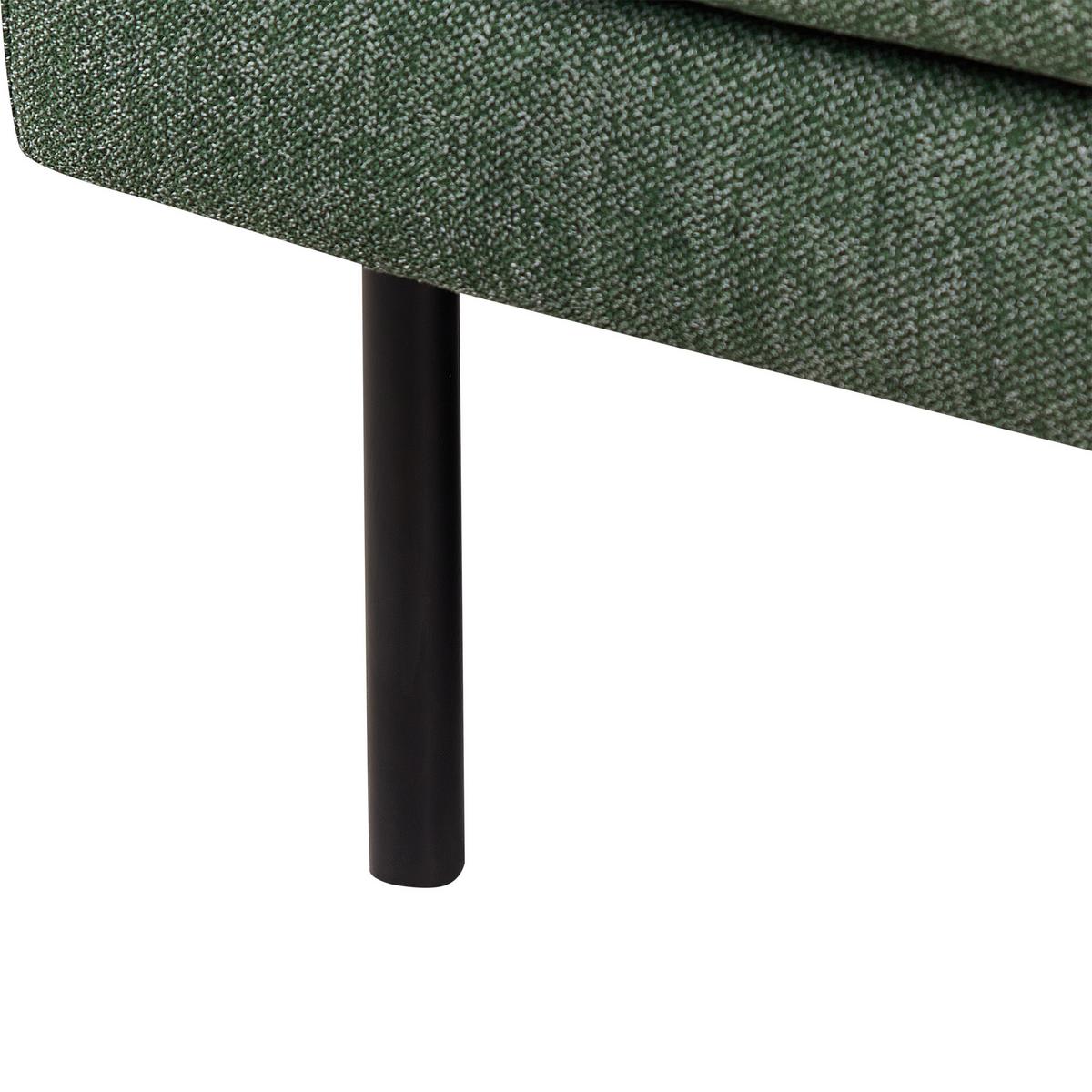 2-SITZER-ECKSOFA Polyester Grün linksseitig Breda - Dunkelgrün, Textil (192/155cm) - Beliani