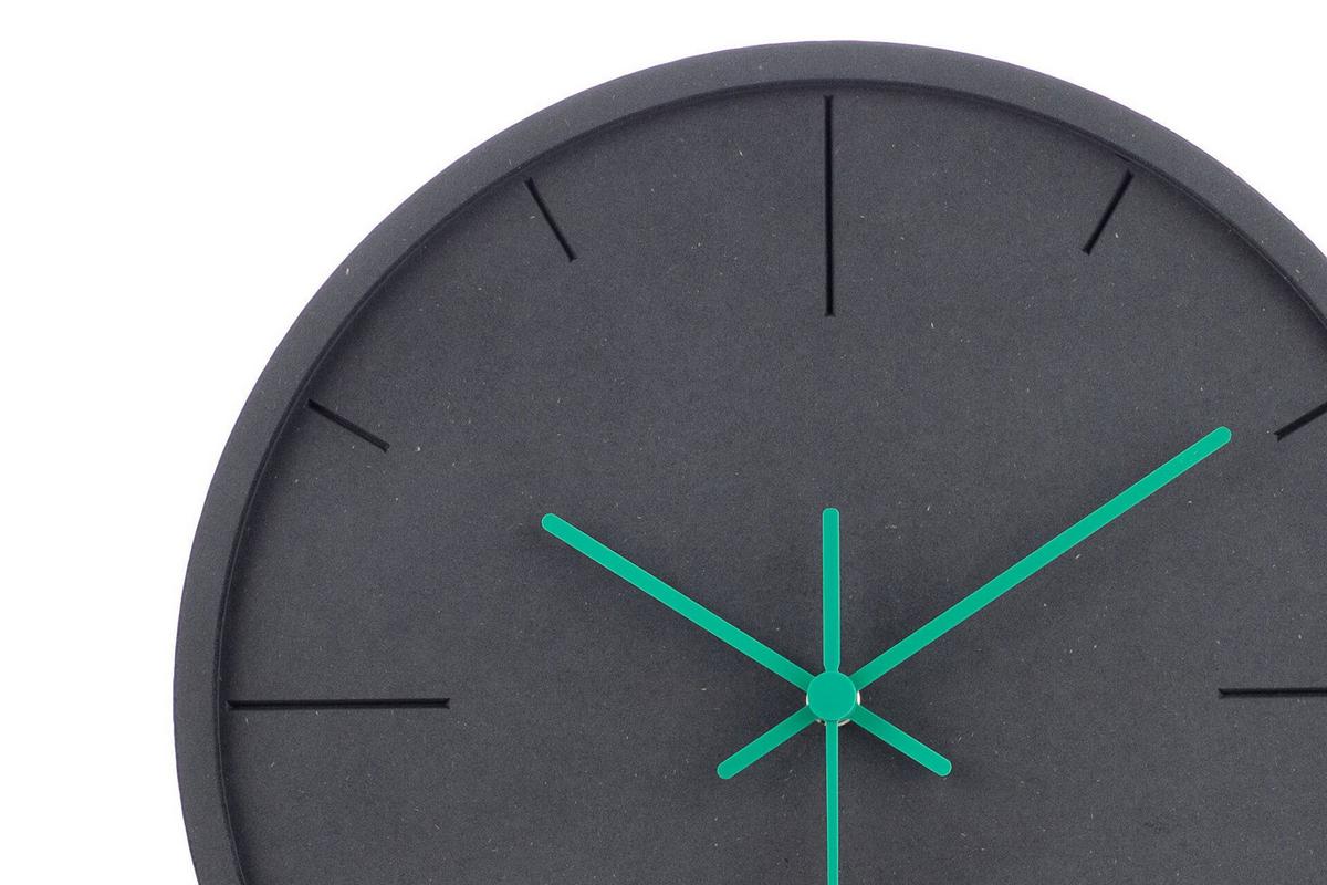 WANDUHR Design Grau 30/30 cm - Schwarz, Holzwerkstoff (29.5/29.5/1cm) - ONZENO