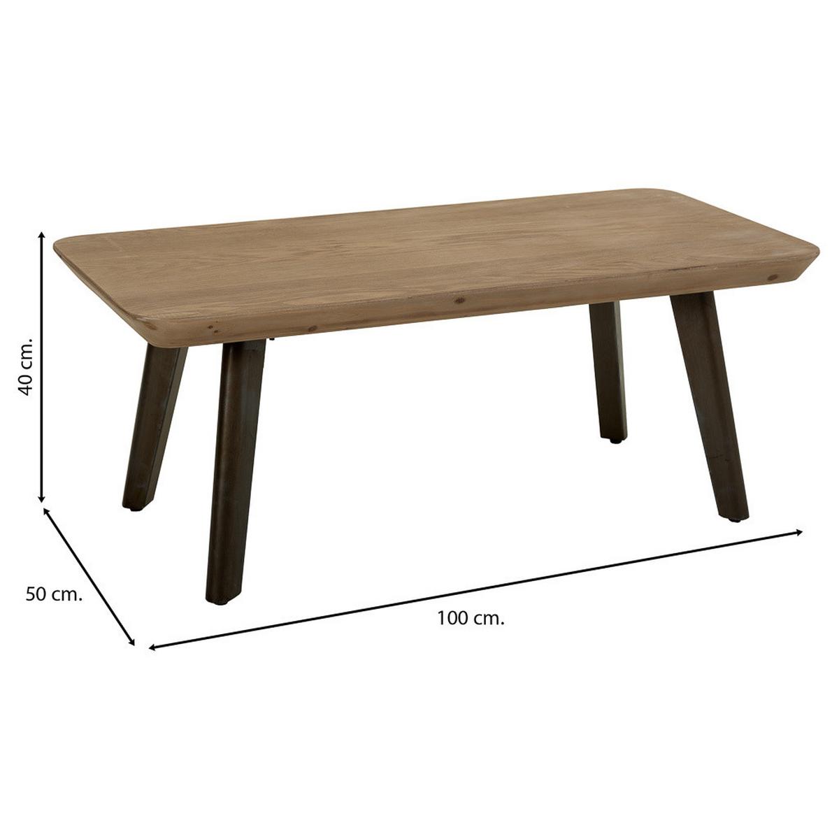 TISCH aus Metall und Holz, 100x50x40cm - Braun, Holz (100/50/40cm) - Wanderlust