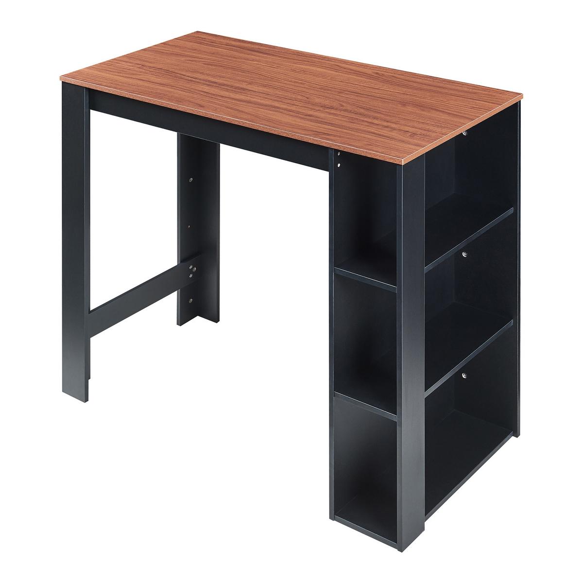 BARTISCH Danderyd - Walnussfarben/Schwarz, Holzwerkstoff (60/120/105.5cm) - [en.casa]