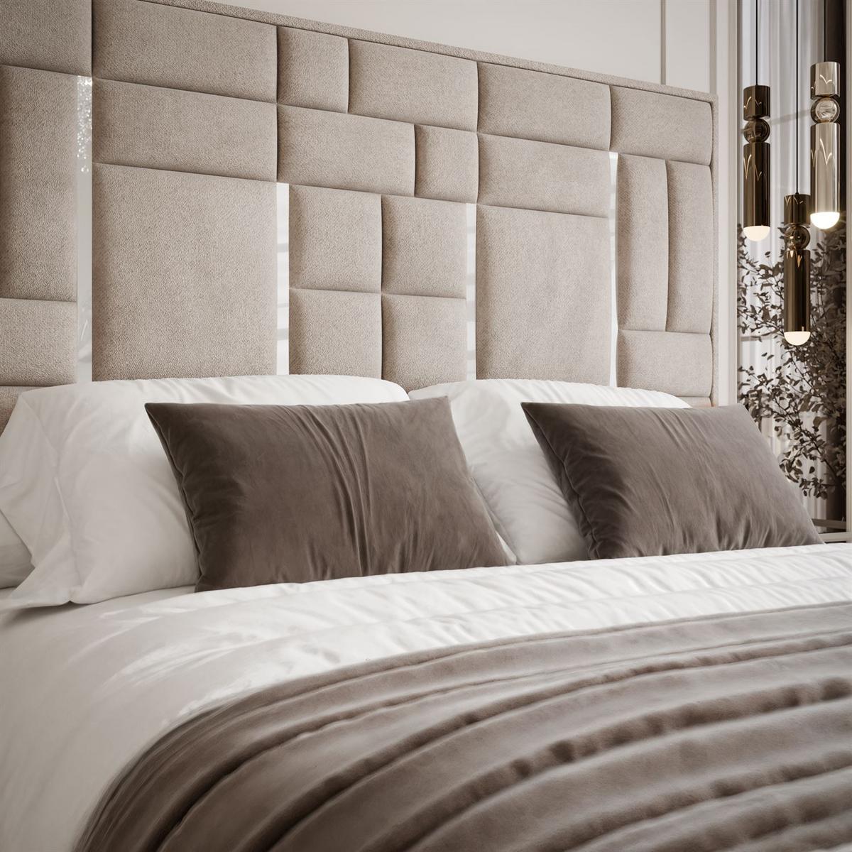 POLSTERBETT BRIGITTE SILVER mit Bettkasten 140x200 cm Element 17 - Beige, Textil (140/200cm) - Lookway