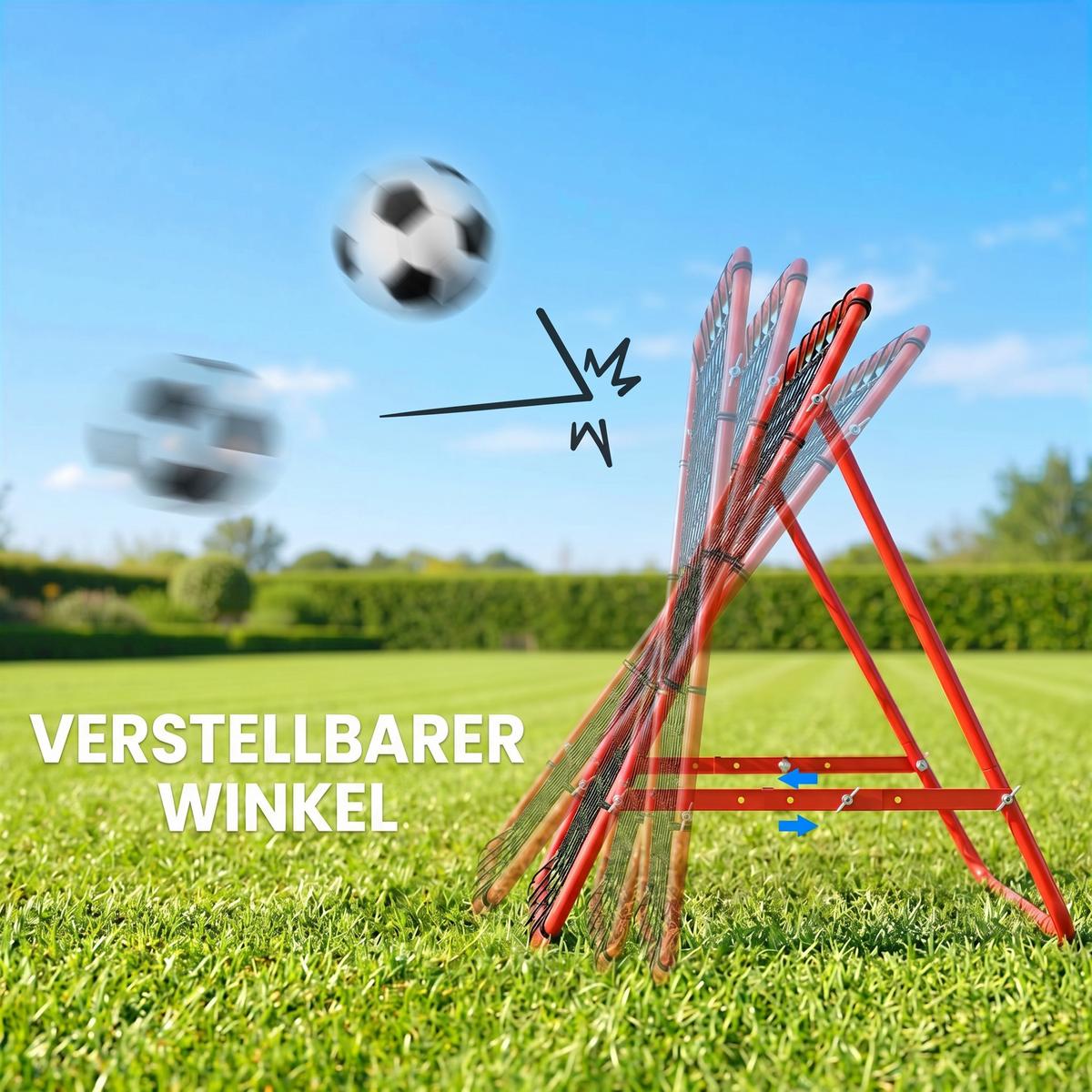 REBOUNDER, PE, Rot/Schwarz, 96L x 80B x 96H cm - Rot, Metall (80/96cm) - HOMCOM