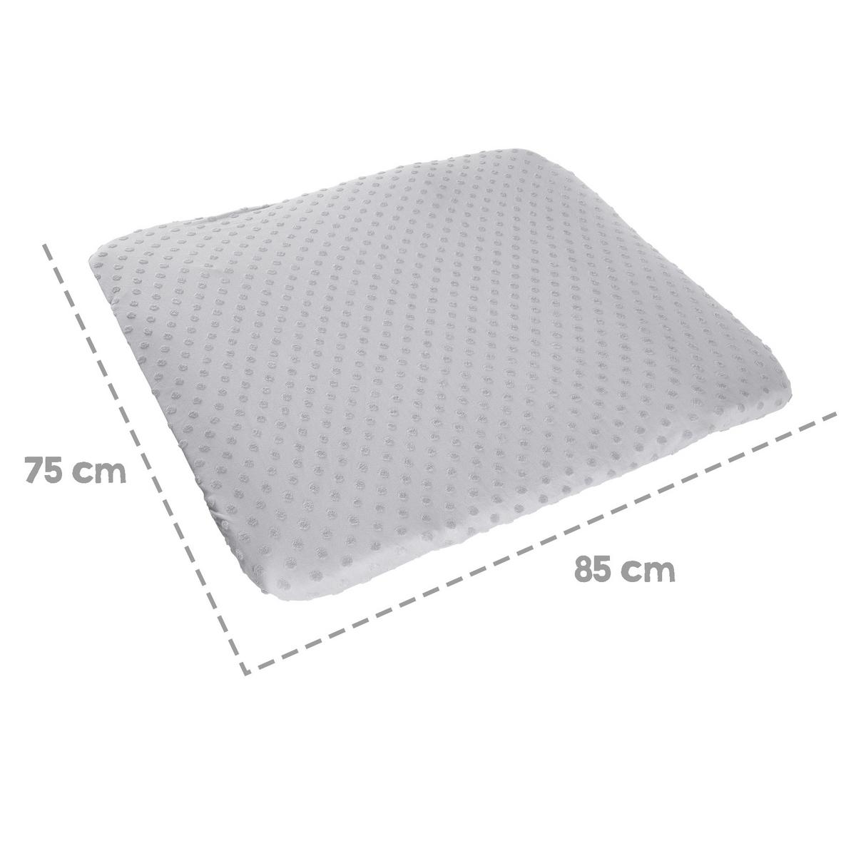 SPANNBEZUG für Wickelauflagen 75 x 85 cm - Hellgrau, Textil (85/75cm) - Roba