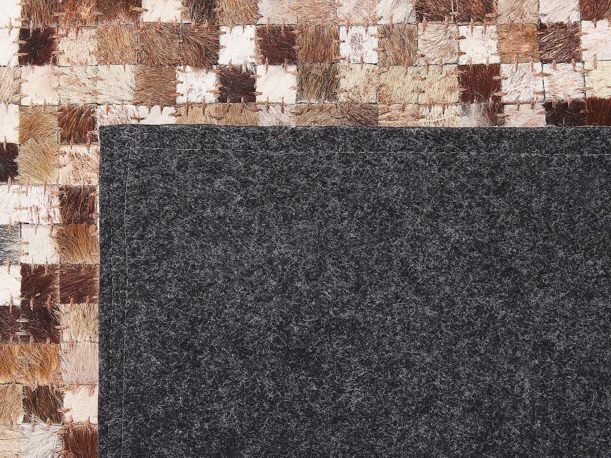 KURZFLOR-TEPPICH Torul 200/140 cm - Braun, Fell (140/200cm) - Beliani