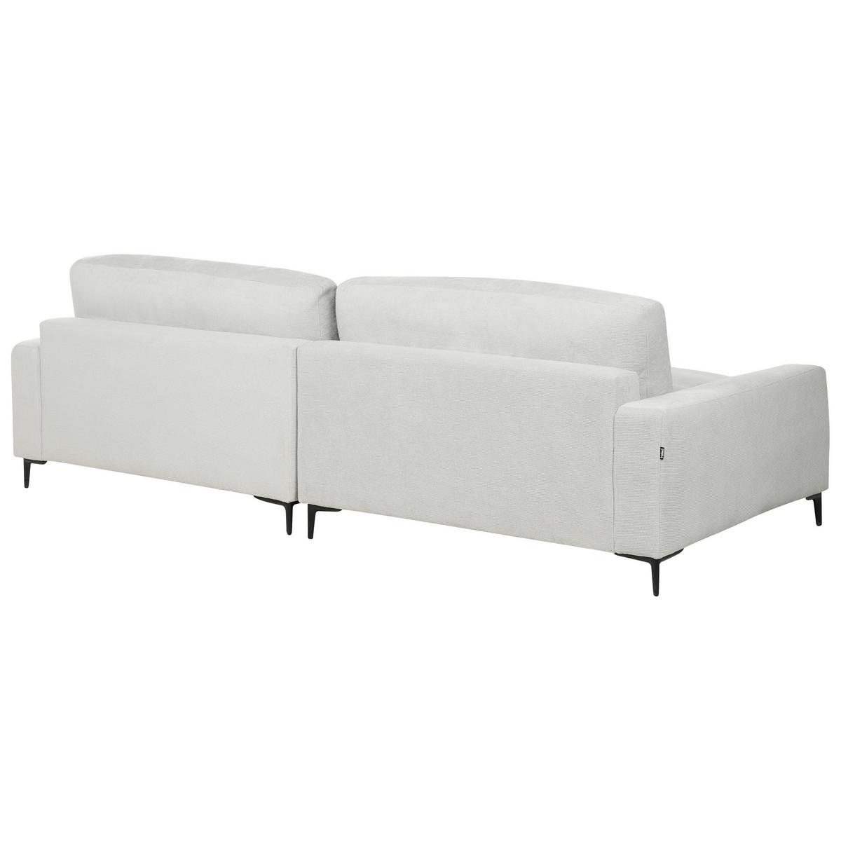 3-SITZER-ECKSOFA hellgrau linksseitig Maloy - Schwarz/Grau, Textil (272/189cm) - Beliani