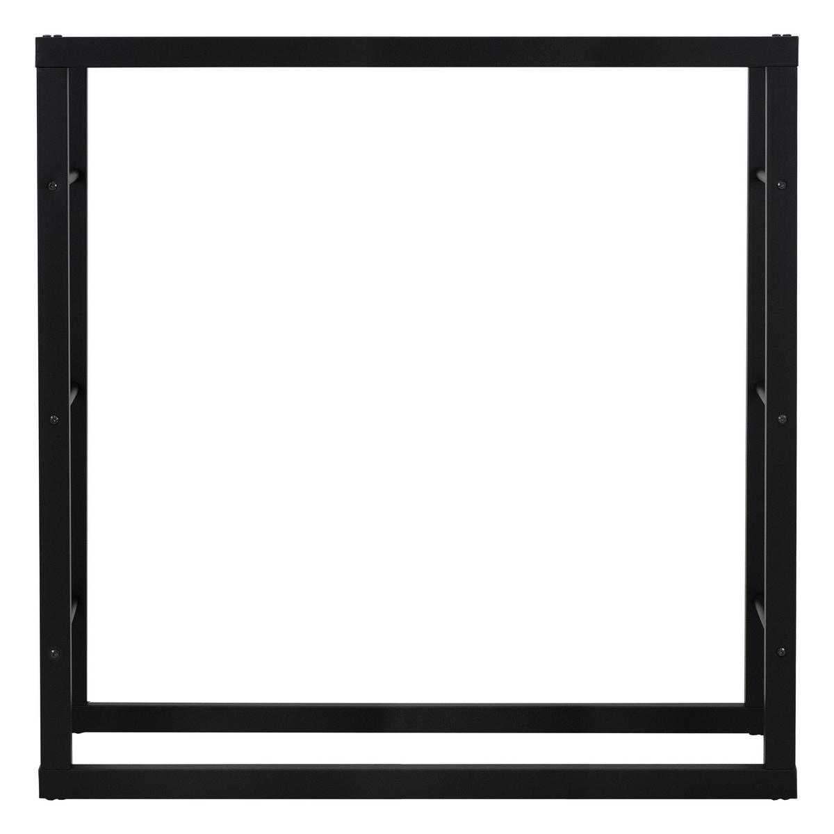 KAMINHOLZREGAL - Schwarz, Metall (25/100/100cm) - ML-DESIGN