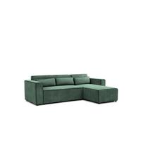 ECKSOFA Schlafsofa Waldo In Poso - Grün, Holzwerkstoff/Textil (260/173cm) - Fun Möbel