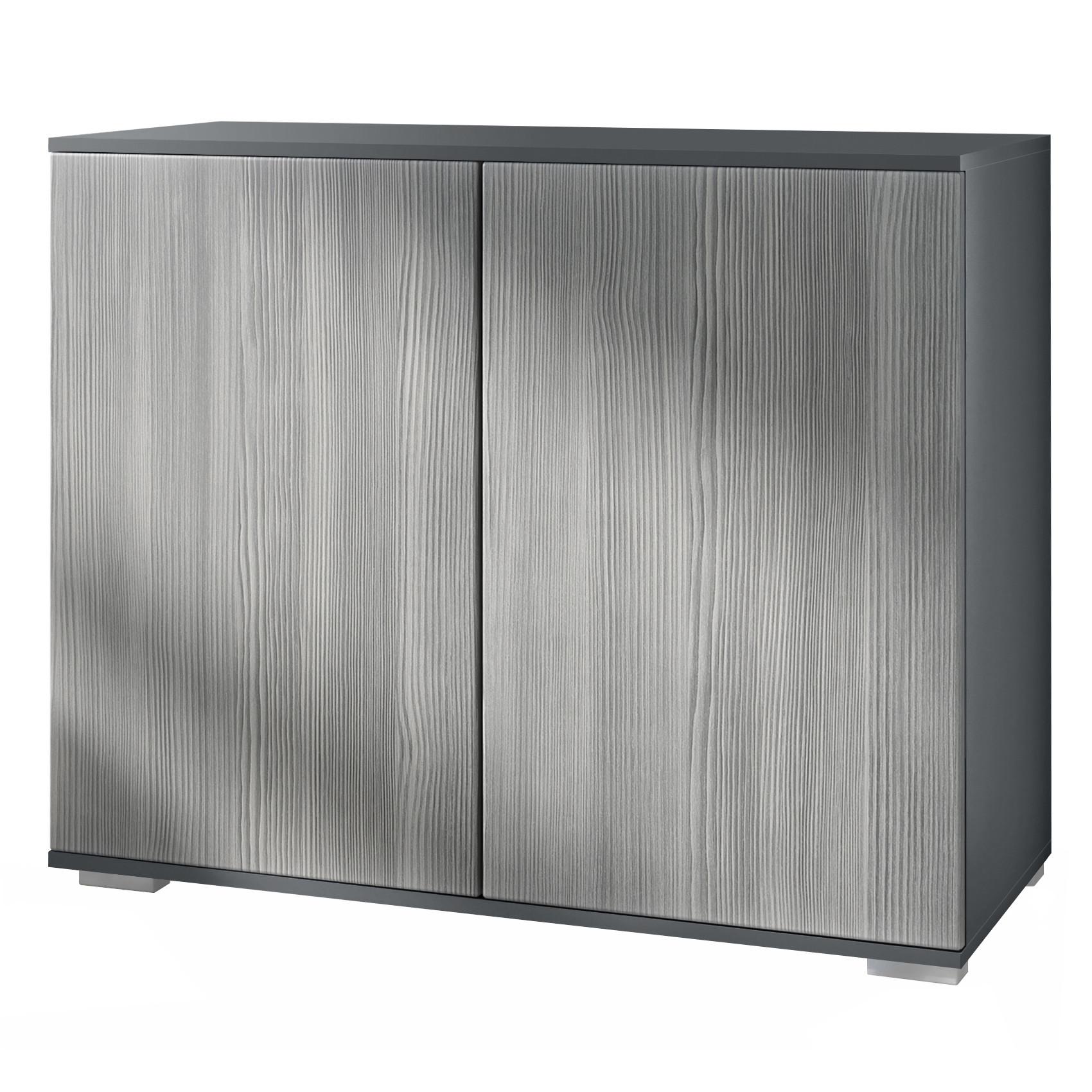 KOMMODE Skadu Avola-Anthrazit - Anthrazit, Holzwerkstoff (92.5/75.5/35cm) - Vladon